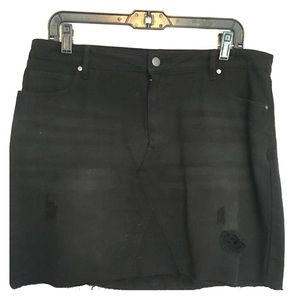 Black jean skirt